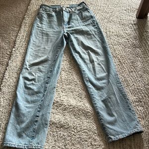 Lightly worn, light wash Madewell jeans